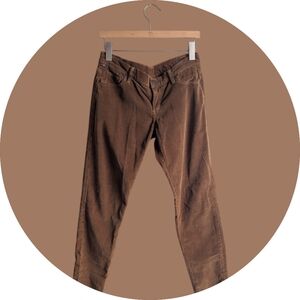 Citizens of Humanity Women's Ava Straight Low Rise BrownCorduroy Pants - Size 28